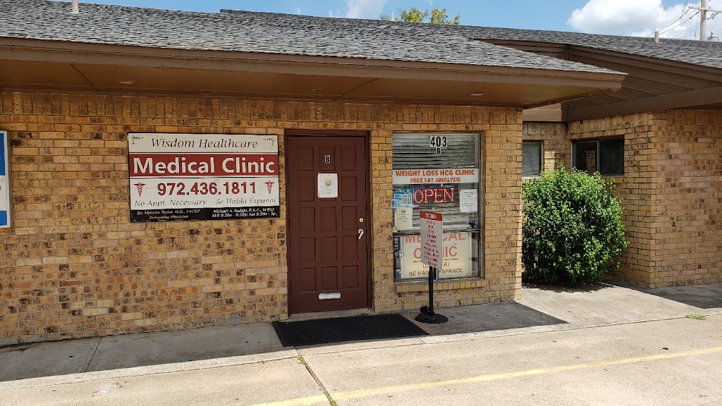 Wisdom Family Healthcare Clinic | 403 W Main St STE B, Lewisville, TX 75057, USA | Phone: (972) 436-1811