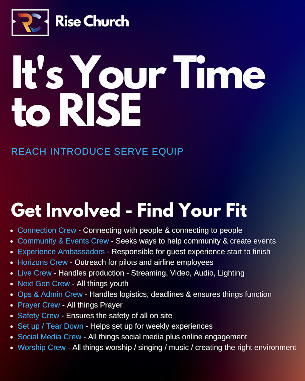 Rise Church | 35445 Van Born Rd, Romulus, MI 48174, USA | Phone: (734) 294-9364