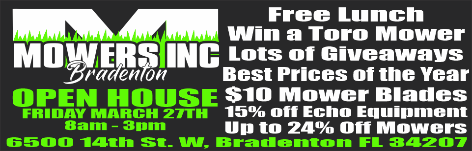 Mowers Inc. Bradenton | 3015 1st St, Bradenton, FL 34208, USA | Phone: (941) 746-4234