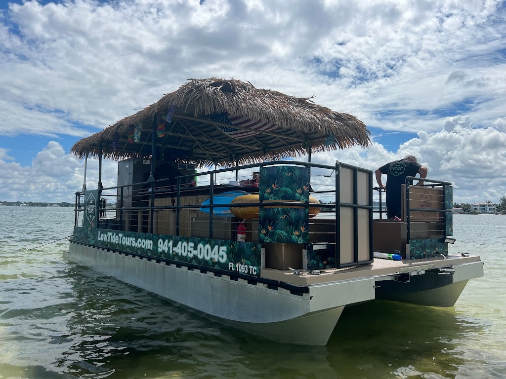 Low Tide Tours Tiki Boat | 8865 Midnight Pass Rd, Sarasota, FL 34242, USA | Phone: (941) 405-0045