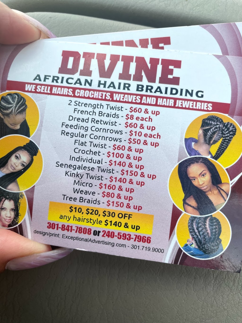 Divine African Hair Braiding | 9002 Lanham Severn Rd, Lanham, MD 20706, USA | Phone: (240) 593-7966