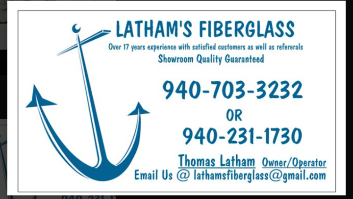 Lathams Mobile Fiberglass | 274 Co Rd 2723, Decatur, TX 76234, USA | Phone: (940) 231-1730