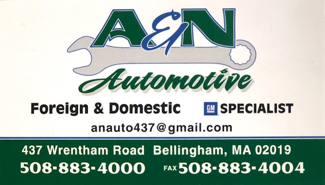 A & N Automotive | 437 Wrentham Rd, Bellingham, MA 02019, USA | Phone: (508) 883-4000