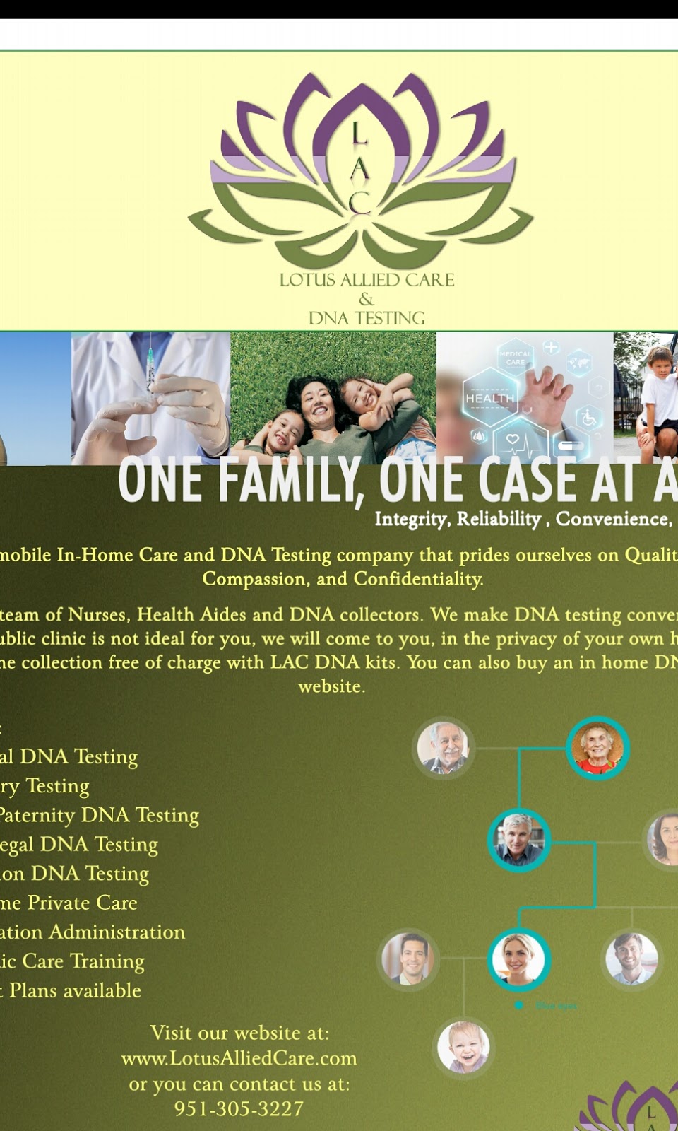 Lotus Allied Care and DNA Testing | 23890 Alessandro Blvd A2, Moreno Valley, CA 92553, USA | Phone: (951) 305-3227