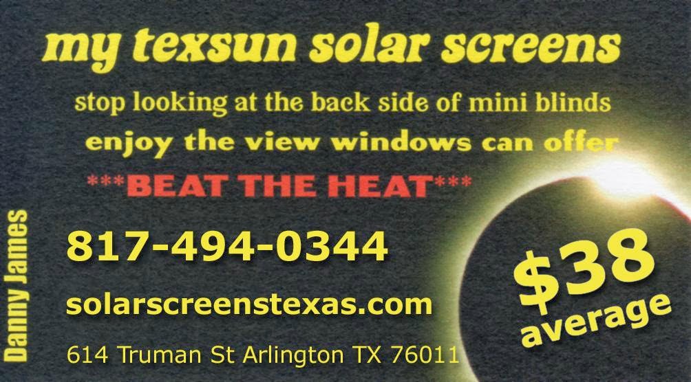 My TexSun Solar Screens | 614 Truman St, Arlington, TX 76011, USA | Phone: (817) 494-0344