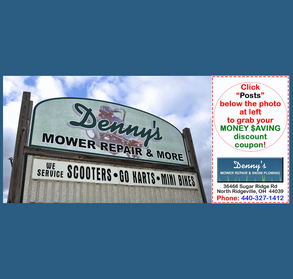Dennys Mower Repair | 36466 Sugar Ridge Rd, North Ridgeville, OH 44039, USA | Phone: (440) 327-1412
