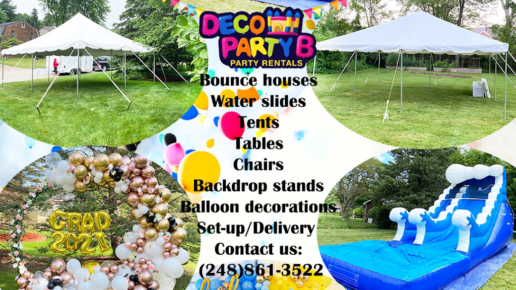 Decopartyb Party Rentals | 602 Dorchester Dr apt 151, Rochester Hills, MI 48307, USA | Phone: (248) 861-3522