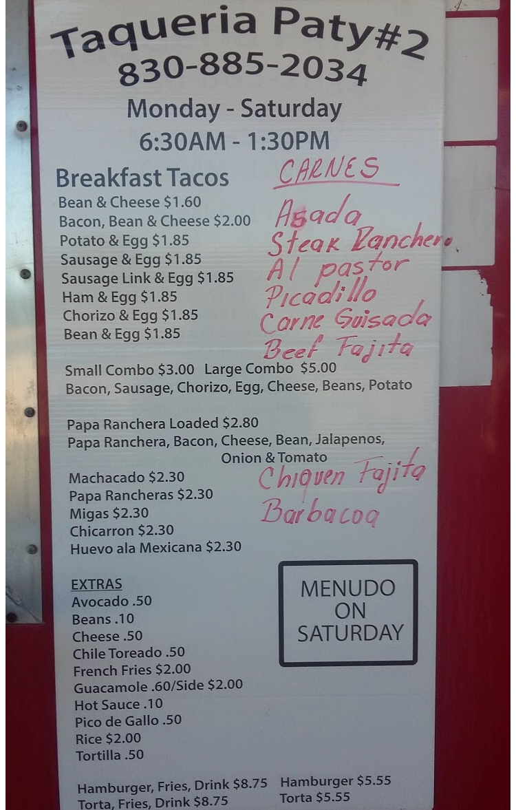 Pattys Tacos | Spring Branch, TX 78070, USA | Phone: (830) 885-2034