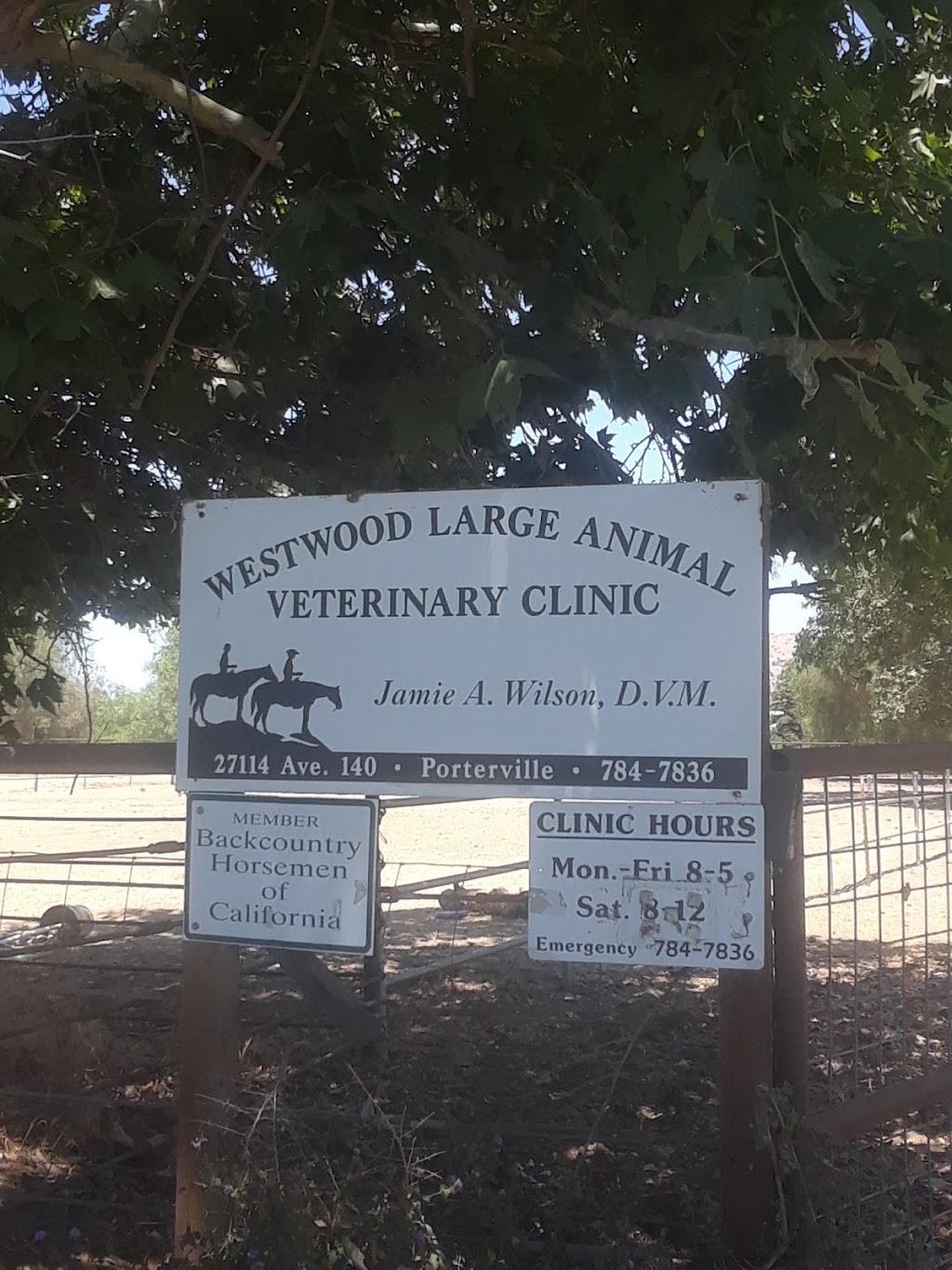 Westwood Large Animal Clinic | 27114 Ave 140, Porterville, CA 93257, USA | Phone: (559) 784-7836