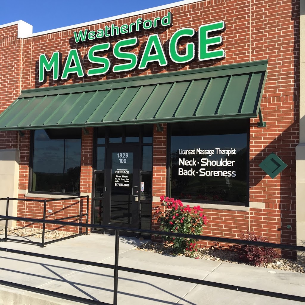 Weatherford Massage | 1829 Martin Dr Suite 100, Weatherford, TX 76086, USA | Phone: (817) 550-6688