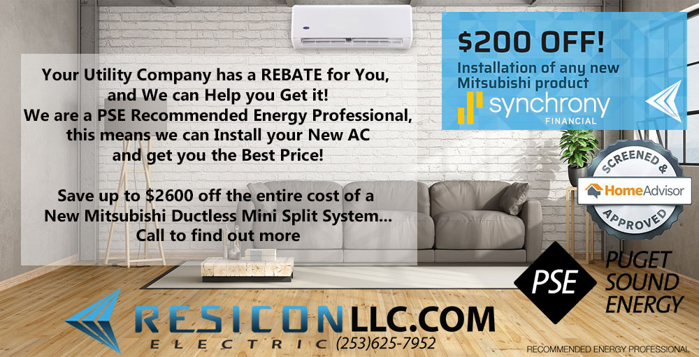 Resicon HVAC & Electric | 3914 Center St, Tacoma, WA 98409, USA | Phone: (253) 625-7952