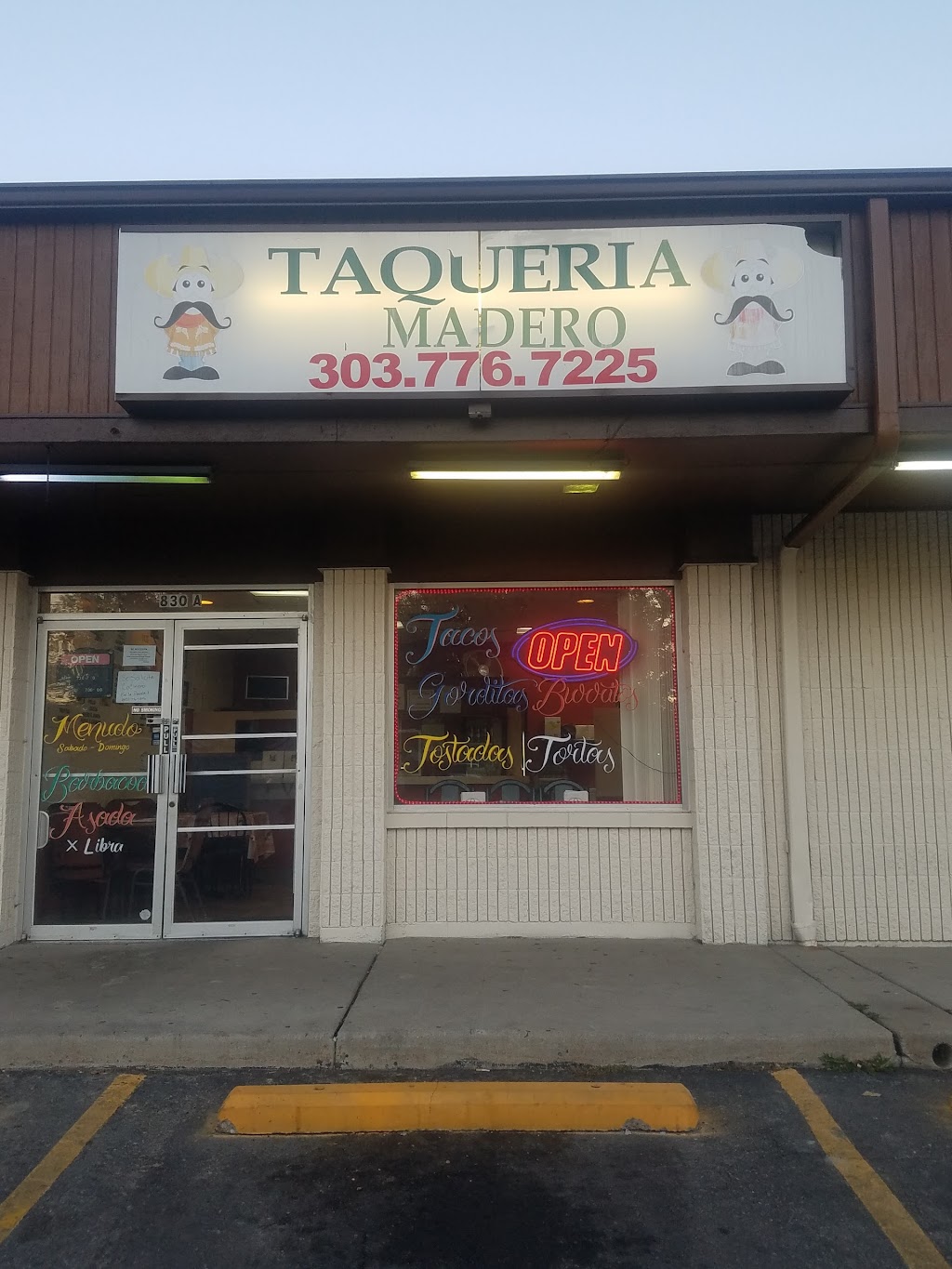 Taqueria Madero LLC | 830 Lashley St A, Longmont, CO 80504, USA | Phone: (303) 776-7225