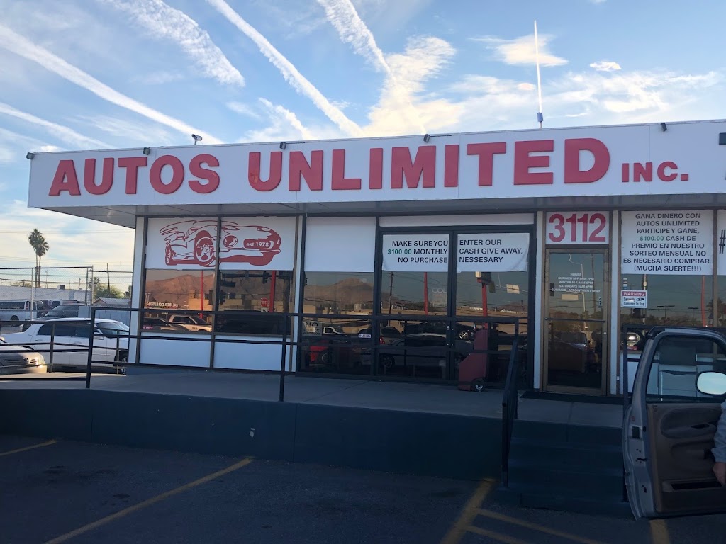 Autos Unlimited | 3112 E Fremont St, Las Vegas, NV 89104, USA | Phone: (702) 939-3333