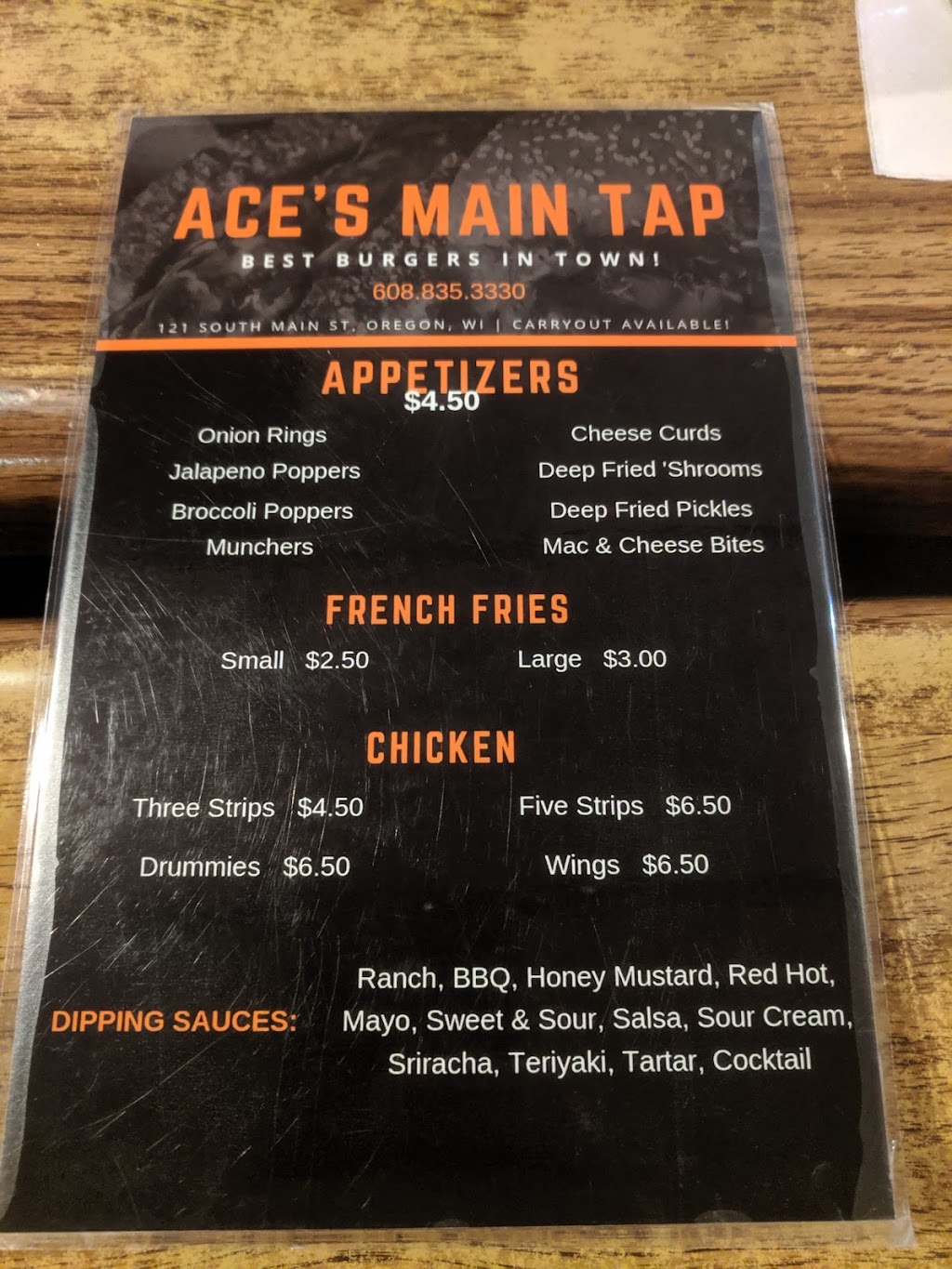 Aces Main Tap | 121 S Main St, Oregon, WI 53575, USA | Phone: (608) 835-3330