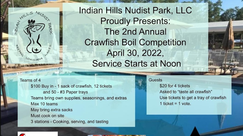 Indian Hills Nudist Park | 2484 Gause Blvd W, Slidell, LA 70460, USA | Phone: (985) 641-9998