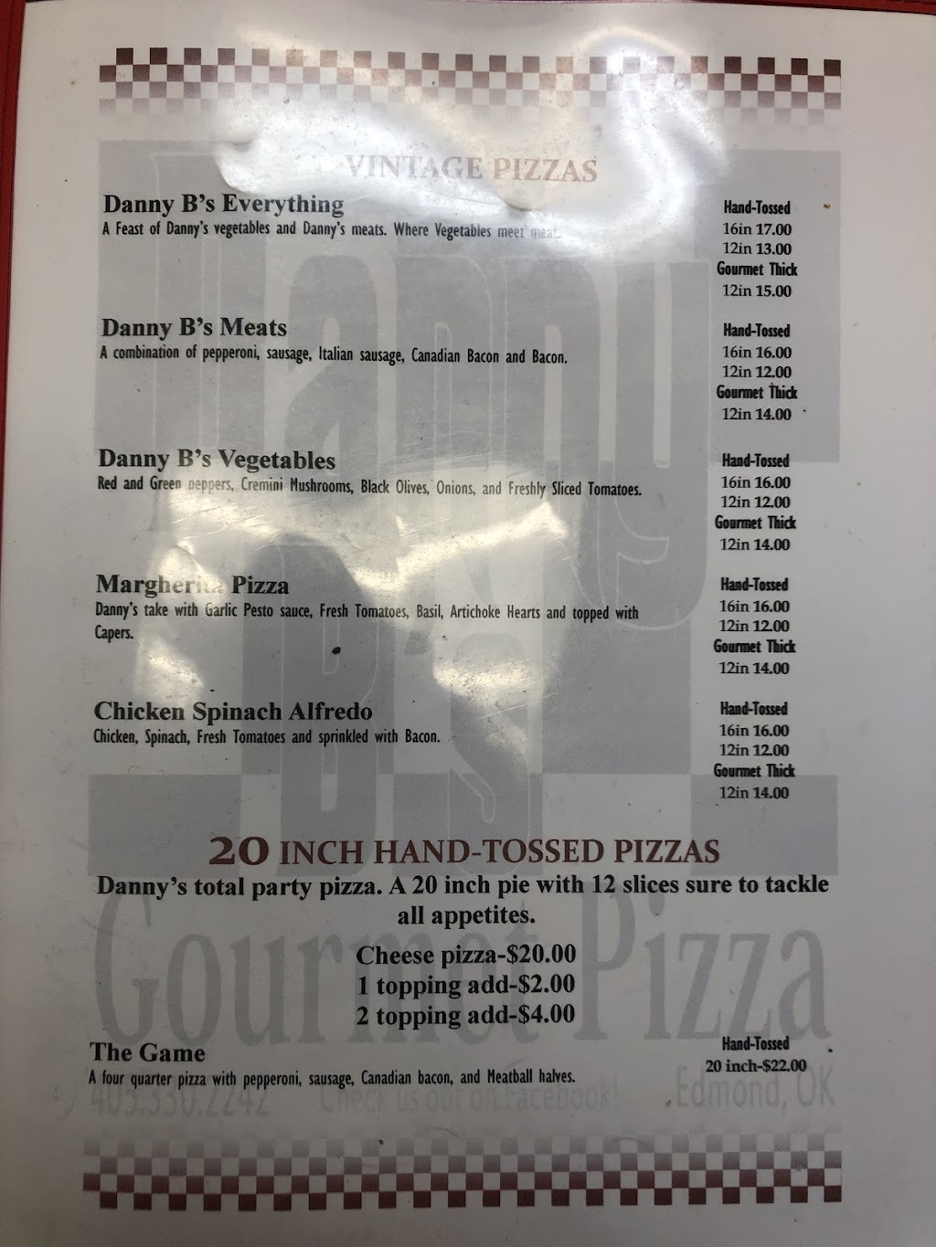 Danny Bs Gourmet Pizza | 16401 N Rockwell Ave #200, Edmond, OK 73013, USA | Phone: (405) 330-2242