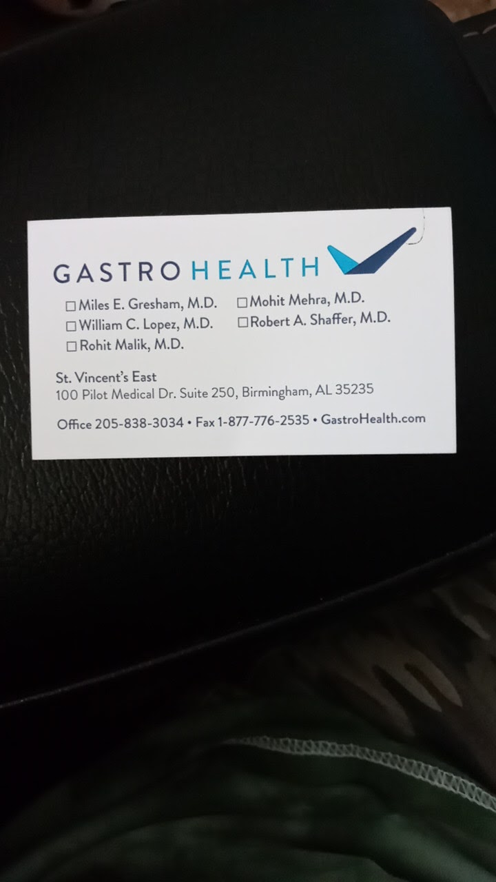 Gastro Health | 100 Pilot Medical Dr Suite 250, Birmingham, AL 35235, USA | Phone: (205) 838-3034