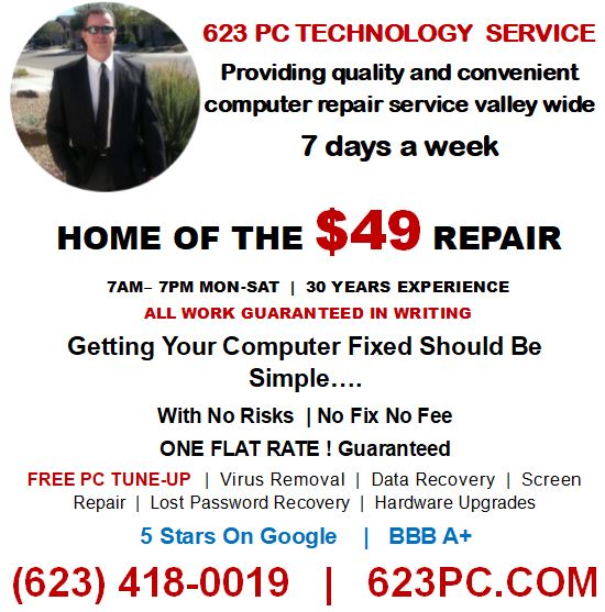 623 PC COMPUTER SERVICE AND REPAIR | 21289 W Glen St, Buckeye, AZ 85396 | Phone: (623) 418-0019
