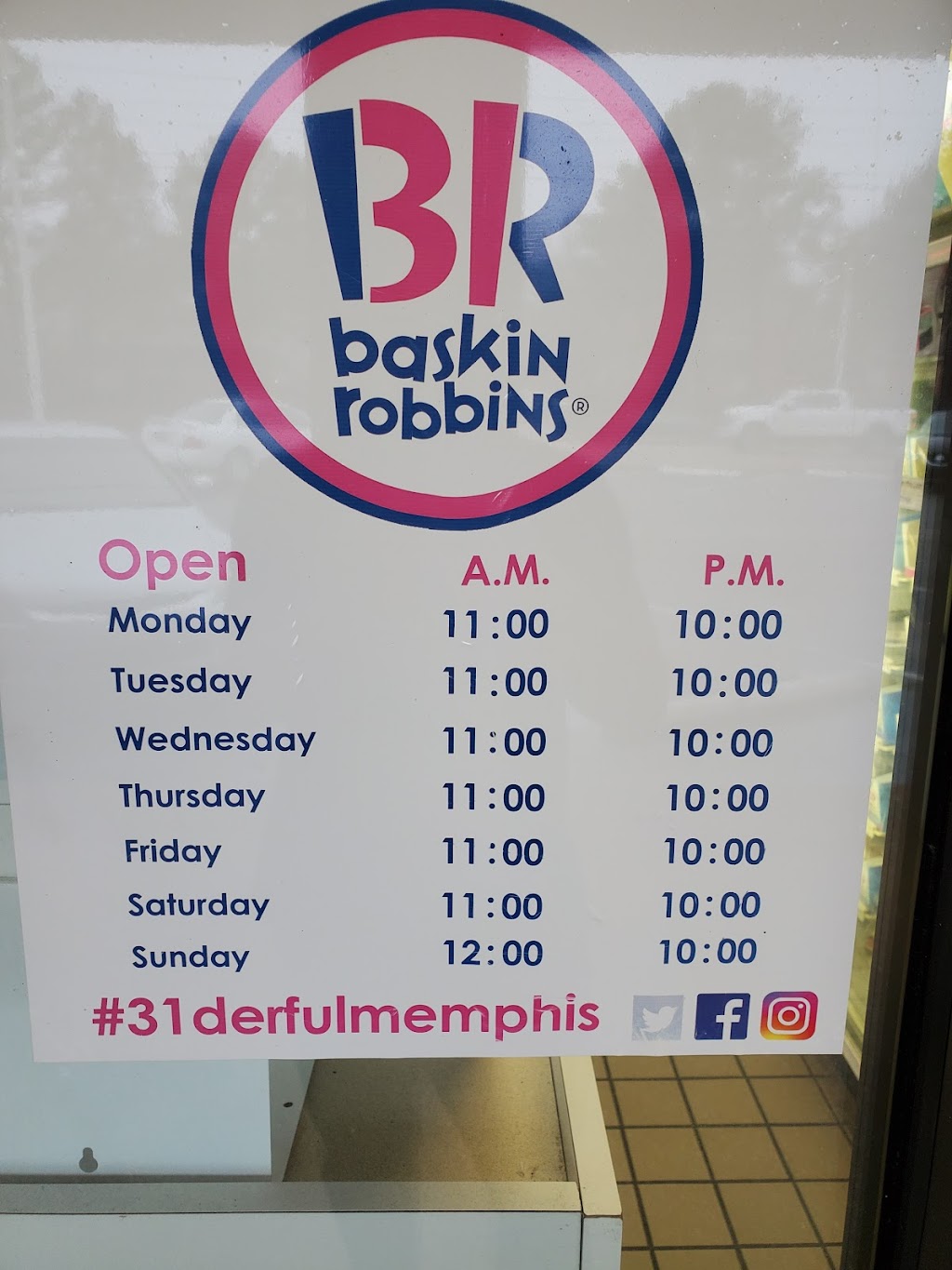Baskin-Robbins | 6114 Quince Rd, Memphis, TN 38119, USA | Phone: (901) 685-0298