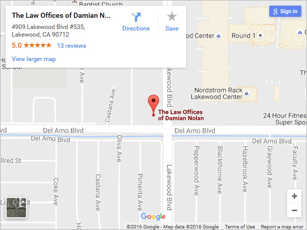 The Law Offices of Damian Nolan | 4909 Lakewood Blvd #535, Lakewood, CA 90712, USA | Phone: (562) 634-1115