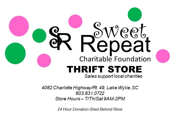 Sweet Repeat Thrift Store | 4082 Charlotte Highway/Rt 49, Lake Wylie, SC 29710, USA | Phone: (803) 831-0722