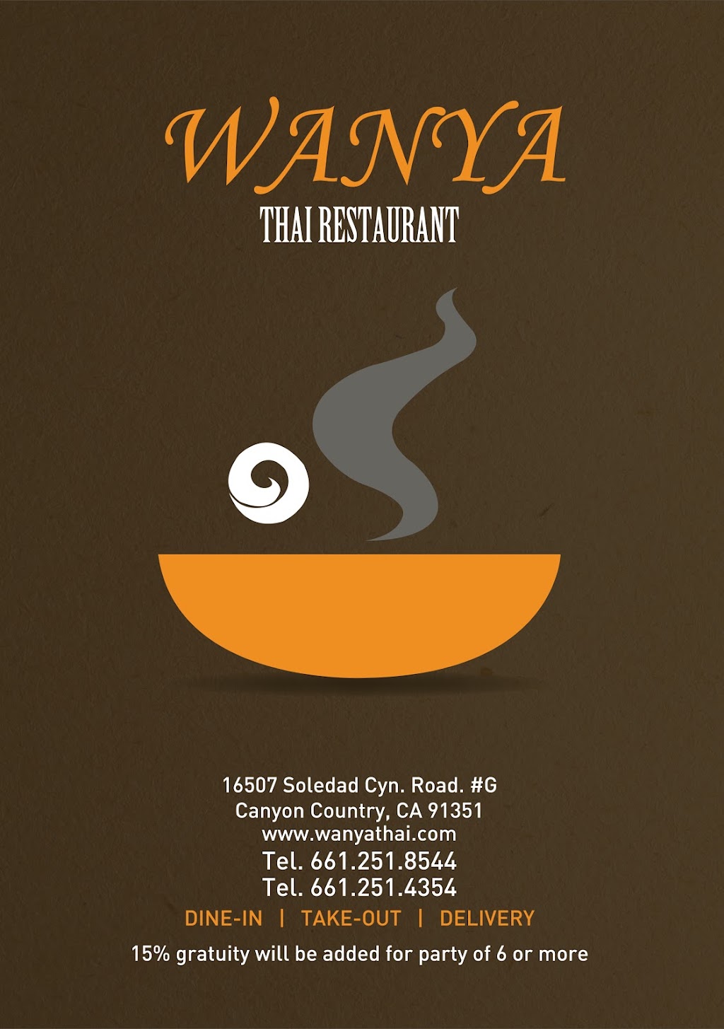 Wanya Thai Restaurant | 16507 Soledad Canyon Rd, Canyon Country, CA 91387, USA | Phone: (661) 251-8544