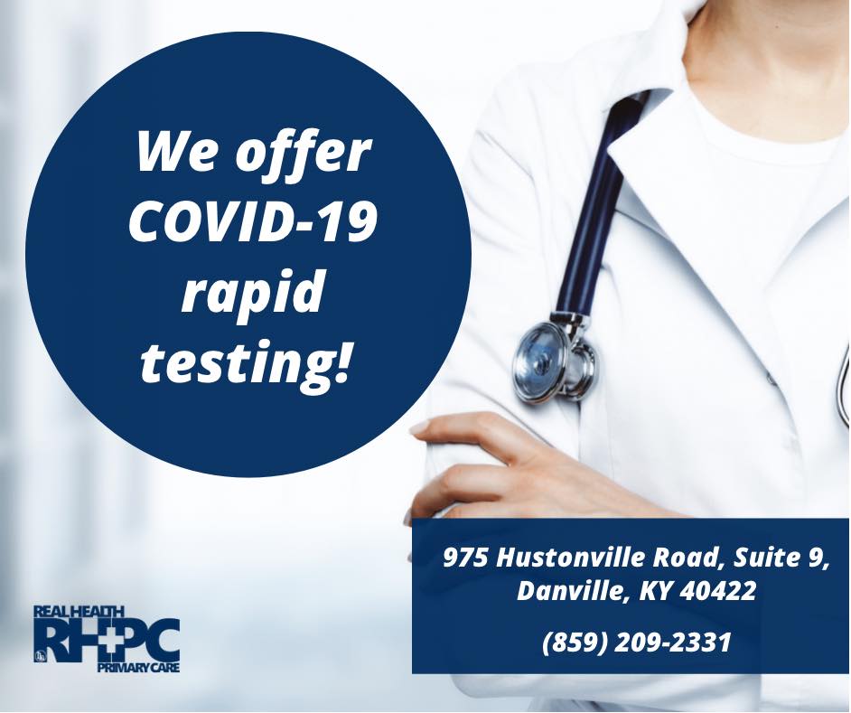 Real Health Primary Care | 975 Hustonville Rd Suite 9, Danville, KY 40422, USA | Phone: (859) 209-2331