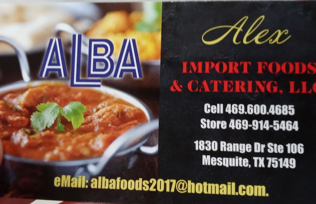 ALBA Import Foods & Catering LLC | 1830 Range Dr, Mesquite, TX 75149 | Phone: (469) 914-5464