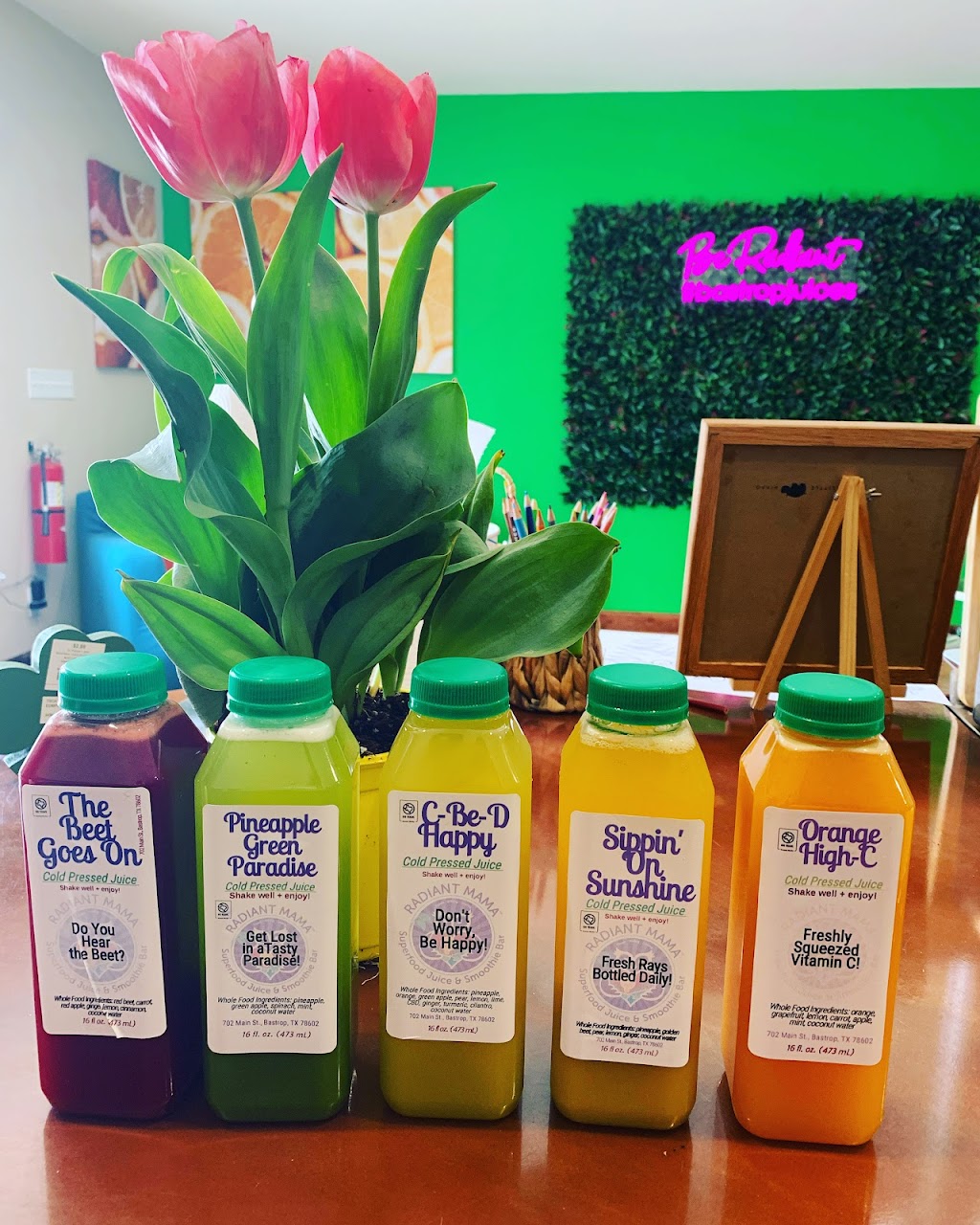 Radiant Juice & Smoothie Bar | 702 Main St #103, Bastrop, TX 78602, USA | Phone: (512) 549-3711