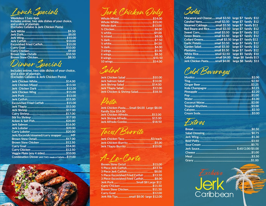 Exclusive Jerk Carribean Restaurant | 419 W Lincoln Hwy, Chicago Heights, IL 60411, USA | Phone: (708) 300-2994