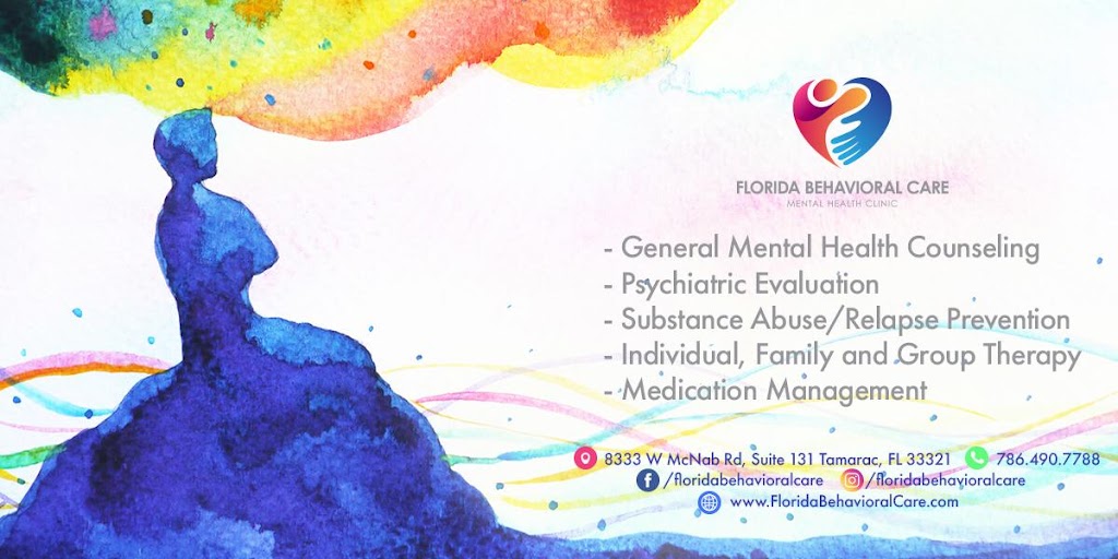 Florida Behavioral Care | Colony Center Shopping Center, 8333 W McNab Rd Suite 131, Tamarac, FL 33321, USA | Phone: (786) 490-7788