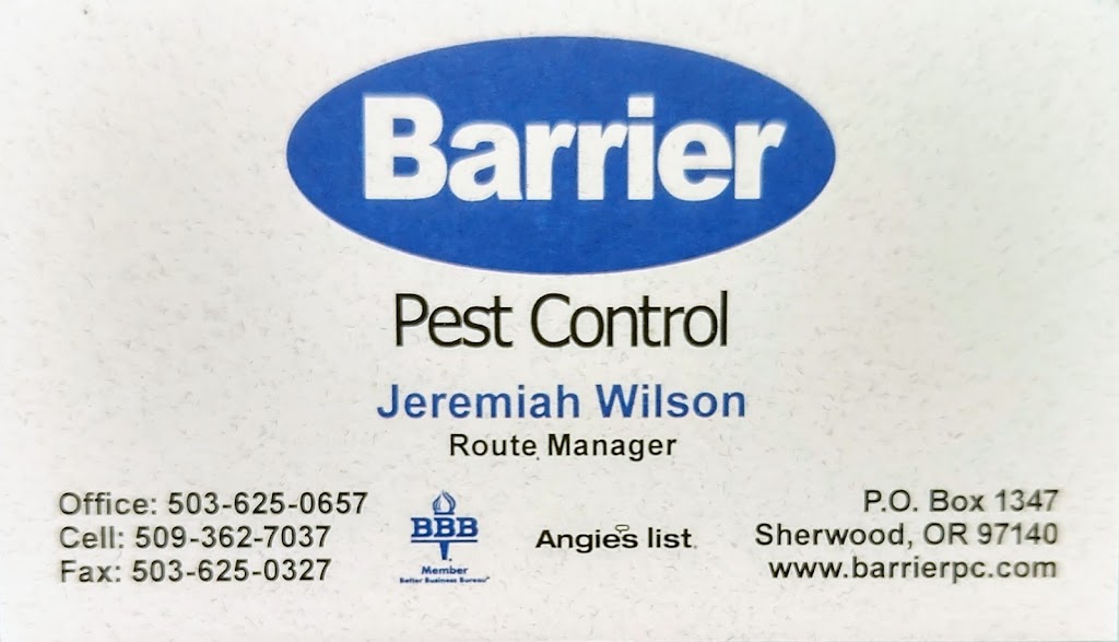 Barrier Pest Control | Parking lot, 20746 SW Olds Pl, Sherwood, OR 97140, USA | Phone: (503) 625-0657