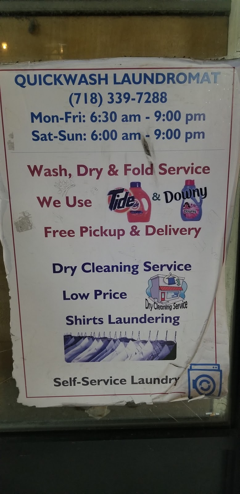 Quickwash Laundromat | 1704 East 16th Street, Brooklyn, NY 11229, USA | Phone: (718) 339-7288