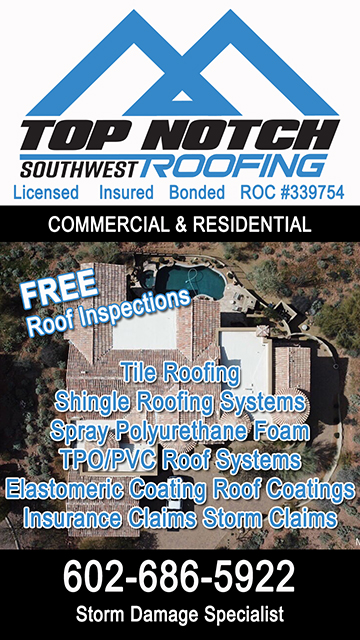 Top Notch Southwest Roofing | 38617 N 7th St, Phoenix, AZ 85086, USA | Phone: (602) 686-5922