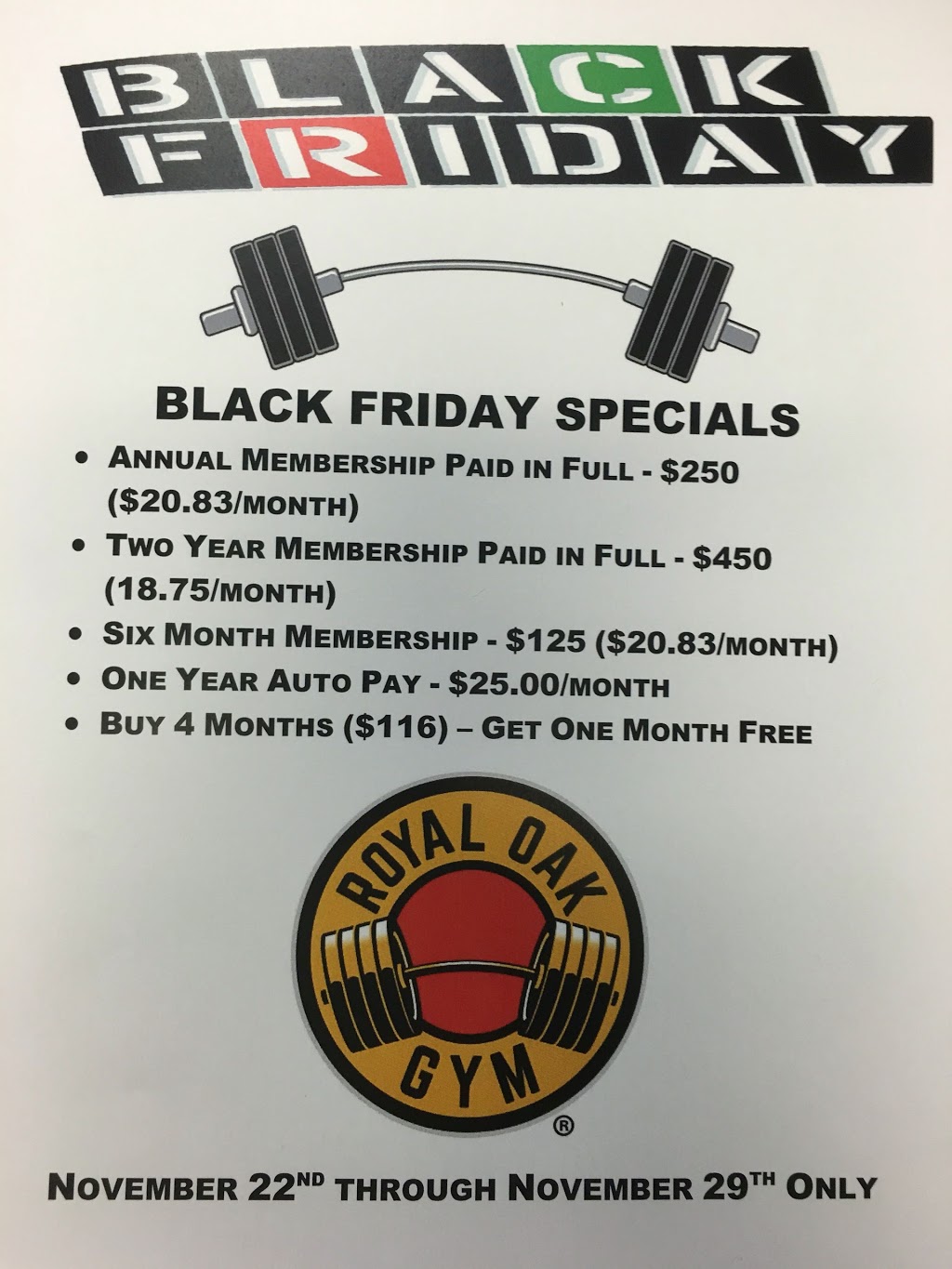 Royal Oak Gym | 1600 N Stephenson Hwy, Royal Oak, MI 48067, USA | Phone: (248) 543-7100