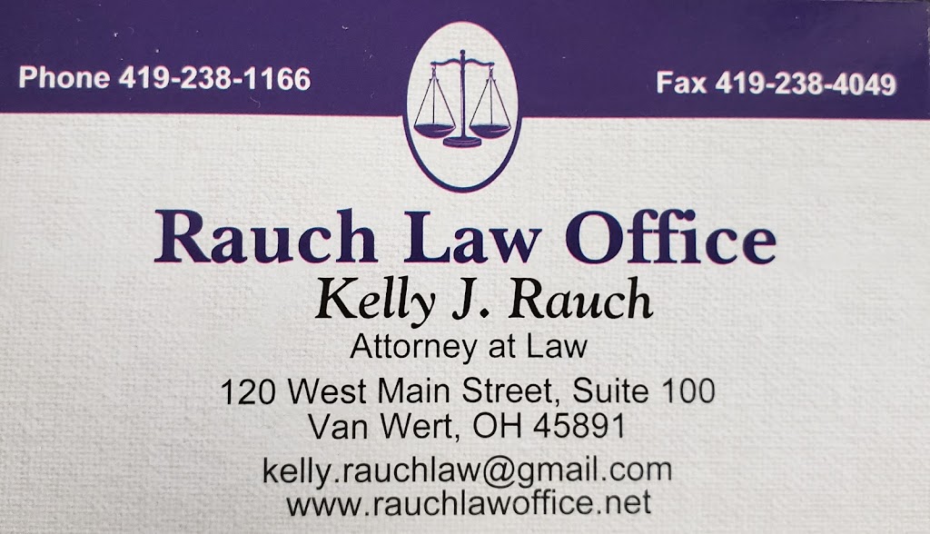 Rauch Law Office | 120 W Main St Ste. 100, Van Wert, OH 45891, USA | Phone: (419) 238-1166