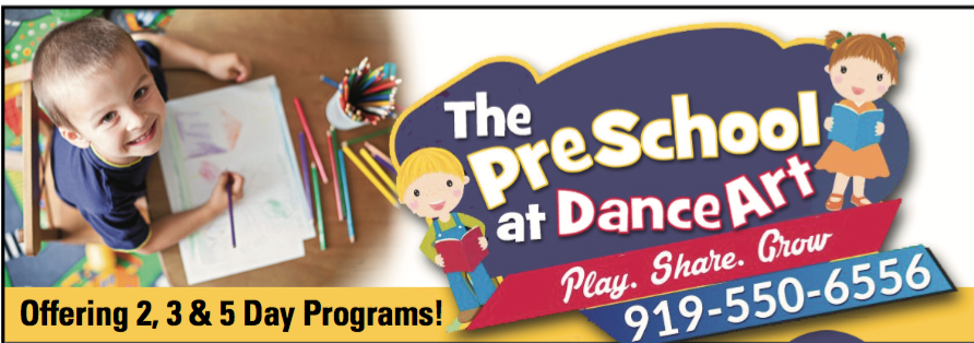 The PreSchool at DanceArt | 82 Danceart Dr Suite A, Garner, NC 27529, USA | Phone: (919) 995-6324