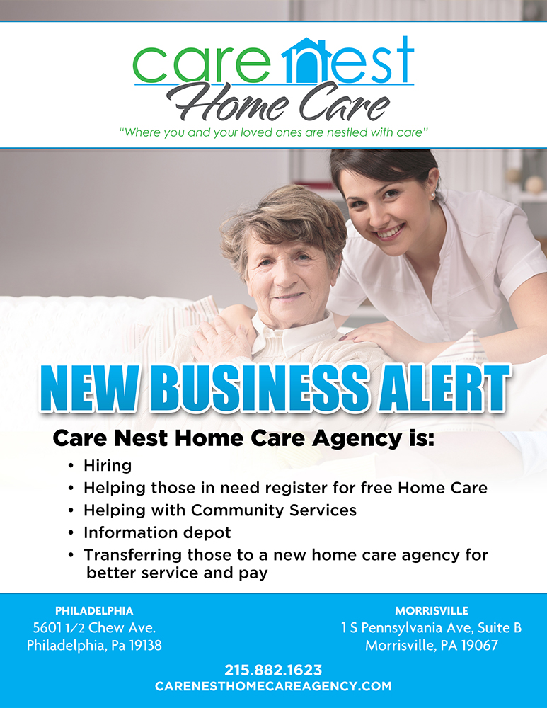 Care Nest Home Care Agency | 1 S Pennsylvania Ave, Morrisville, PA 19067, USA | Phone: (215) 882-1623