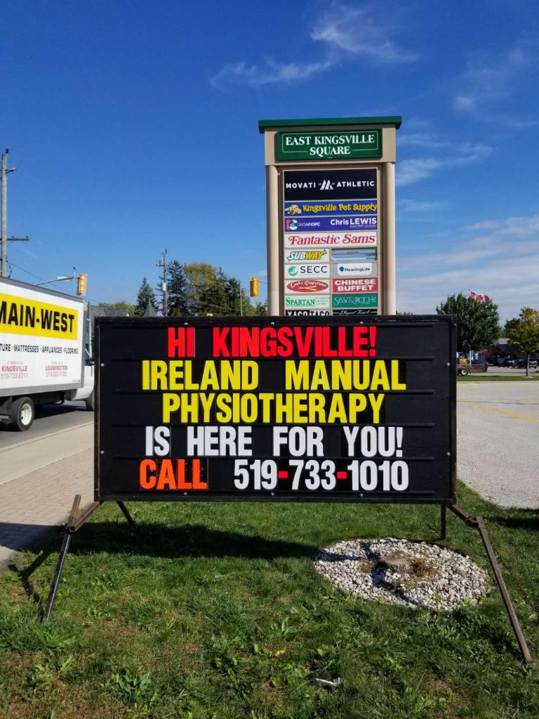 Ireland Manual Physiotherapy | 313 Main St E Unit 19, Kingsville, ON N9Y 1A7, Canada | Phone: (519) 733-1010