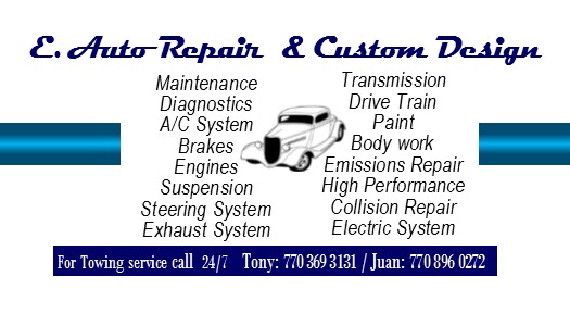 E. Auto Repair & Custom Design | 2912 Canton Hwy, Cumming, GA 30040, USA | Phone: (678) 754-1812