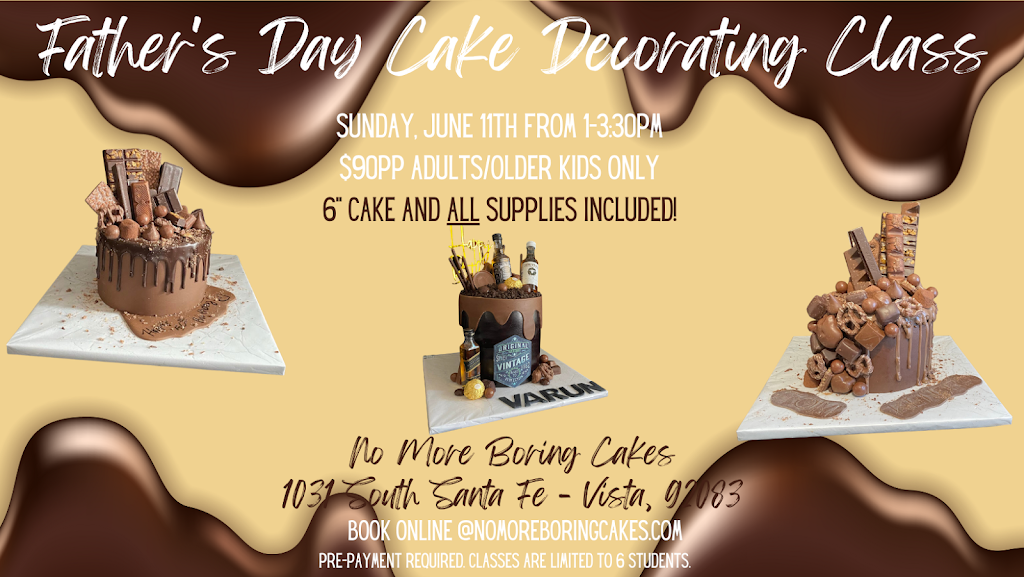 No More Boring Cakes | 1800 Thibodo Rd, Vista, CA 92081, USA | Phone: (760) 484-1818