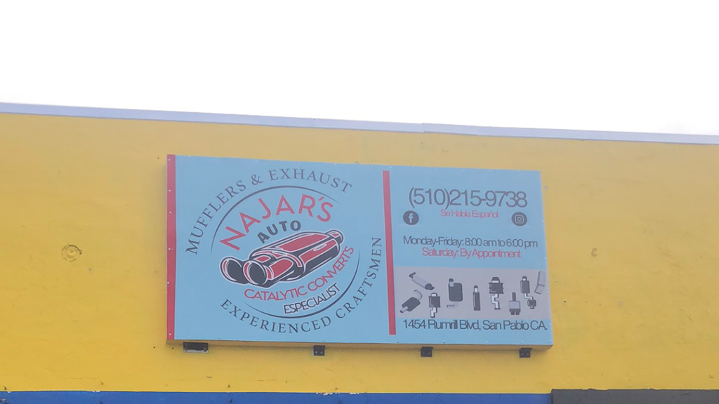 Najar’s Muffler Shop And Auto Repair | 1454 Rumrill Blvd, San Pablo, CA 94806, USA | Phone: (510) 215-9738