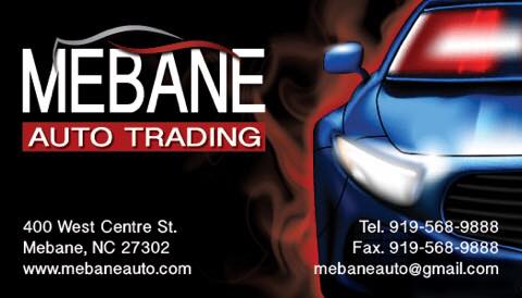 Mebane Auto Trading | 400 W Center St, Mebane, NC 27302, USA | Phone: (919) 568-9888 Mebane Auto Trading | 400 W Center St, Mebane, NC 27302, USA | Phone: (919) 568-9888
