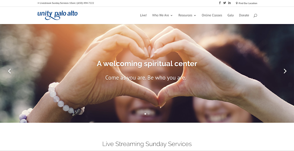 Unity Palo Alto Spiritual Center | 3391 Middlefield Rd, Palo Alto, CA 94306, USA | Phone: (650) 494-7222