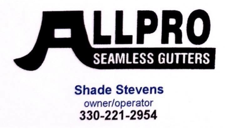 Allpro Seamless Gutters and Roofing | 371 Tacoma Ave, Tallmadge, OH 44278, USA | Phone: (330) 221-2954