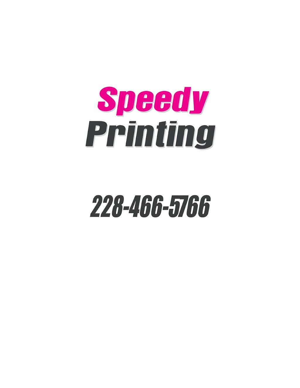 Speedy Printing | 605 Beyer Dr, Bay St Louis, MS 39520, USA | Phone: (228) 466-5766