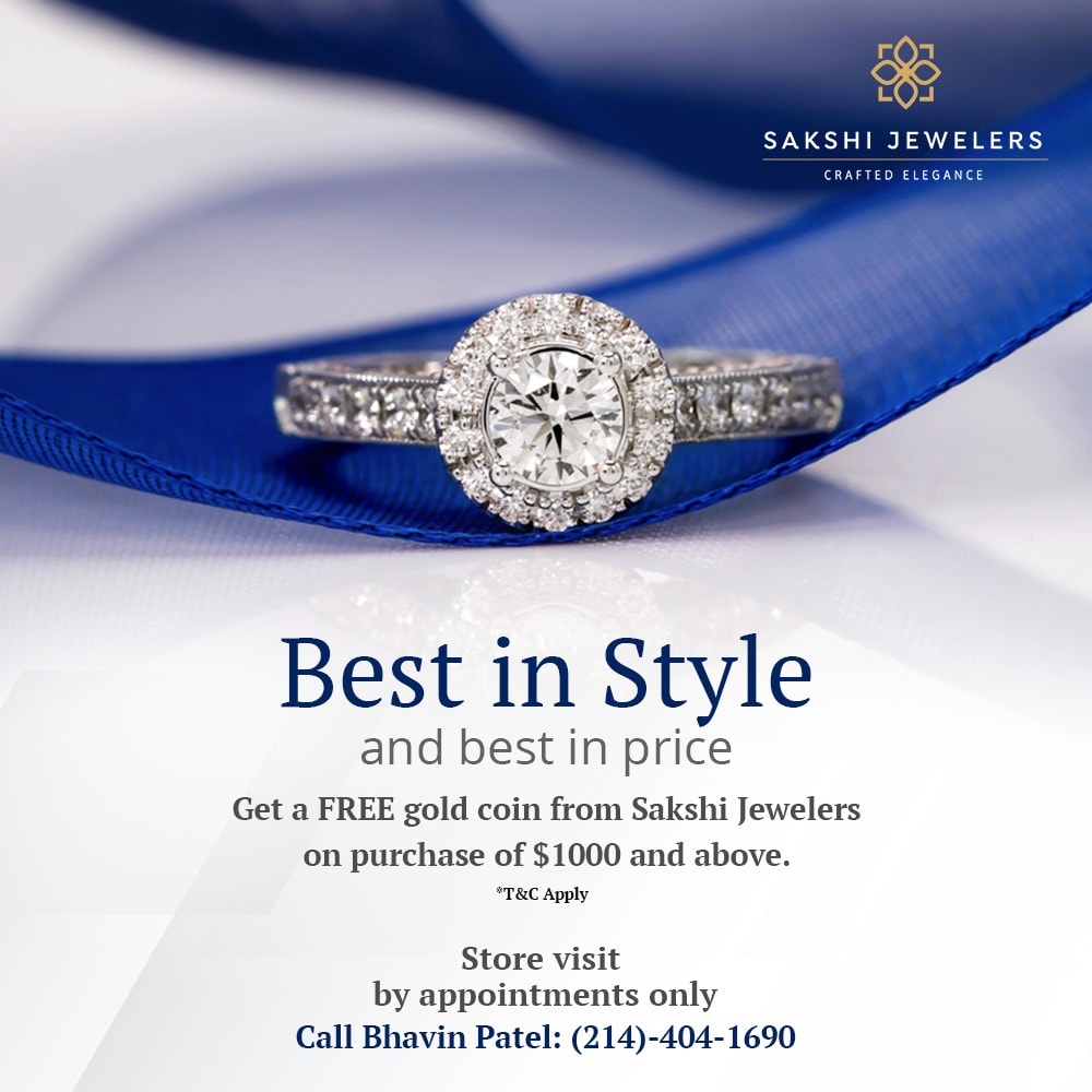 Sakshi Jewelers | 8951 Cypress Waters Blvd Suite#160, Dallas, TX 75019, USA | Phone: (214) 404-1690
