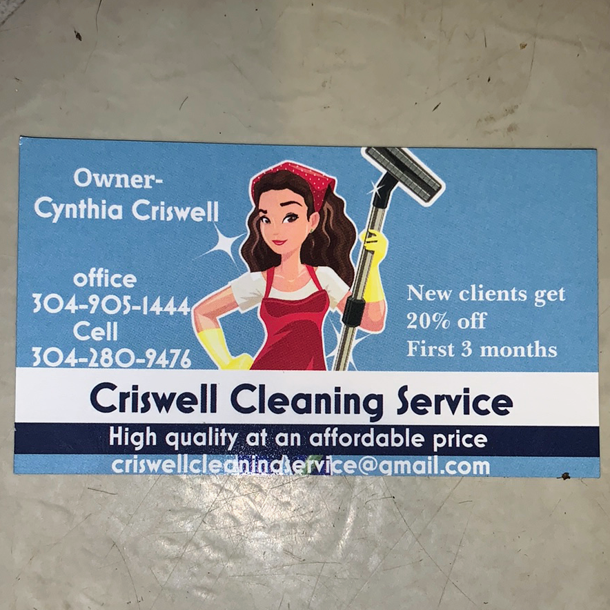 Criswell Cleaning Service | 133 Sligar Ave office b, Wheeling, WV 26003, USA | Phone: (304) 218-7857