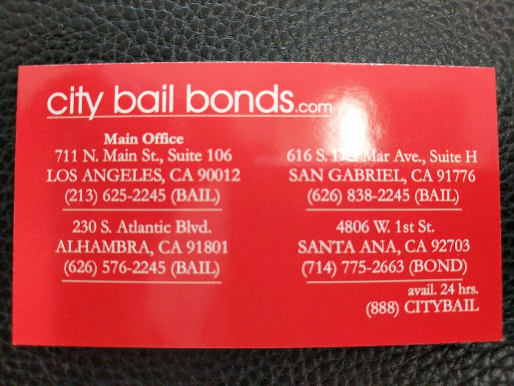 CITY Bail Bonds Headquarters | 711 N Main St STE 106, Los Angeles, CA 90012, USA | Phone: (213) 625-2245