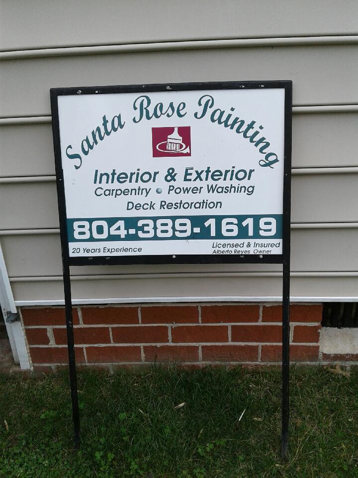 Santa Rosa Painting Co | 9860 Willow Glen Ct #1563, Richmond, VA 23228, USA | Phone: (804) 389-1619